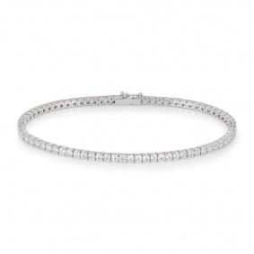 White Gold Diamond Line Bracelet 3.50ct TDW